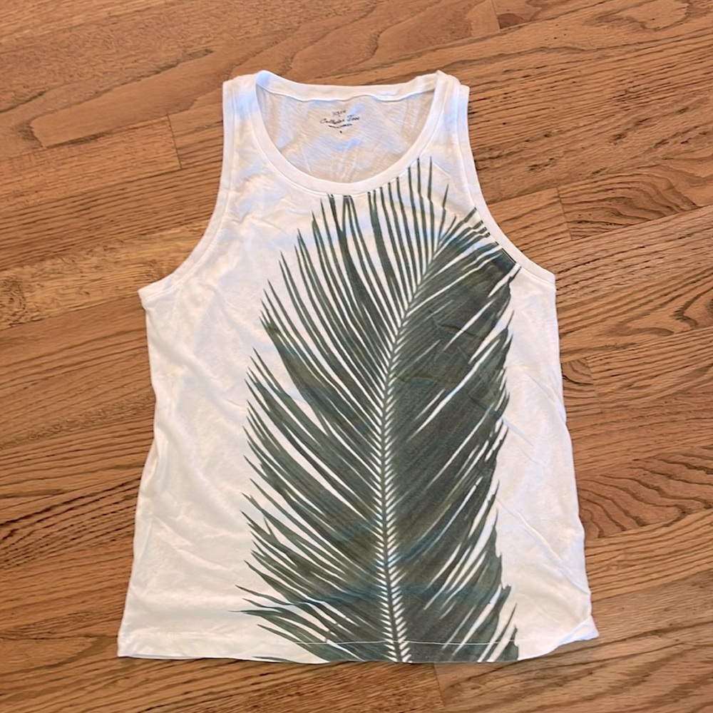 J. Crew Collector Collection - Racerback - Palm Graphic Tank - Small